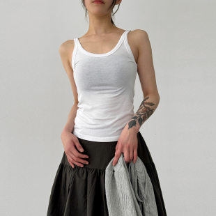 26A top sleeveless 设计师基础打底背心上衣女 rayon 韩国代购