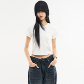 Raucohouse shirt短袖 Peaches pleece 韩国代购 basic crop T恤