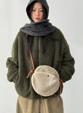 韩国代购25F/W bokashi fleece dumble jacket (unisex)毛绒夹克