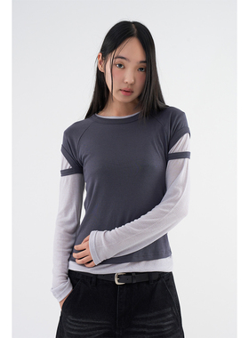 Raucohouse韩代 Ner Cutout Slim T-shirt 设计师款修身短袖T恤