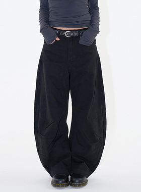 韩代Raucohouse Peron curved balloon pants 百搭复古休闲长裤