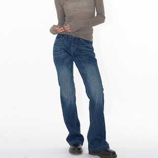 韩代Raucohouse Nok vintage low bootcut pants 修身水洗牛仔裤