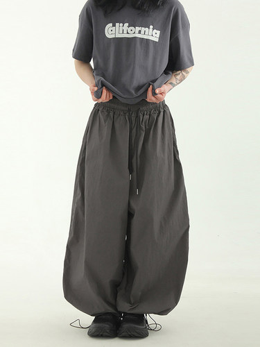 localmansion韩代宽松抽绳长裤