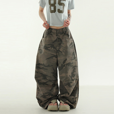 Localmansion韩代迷彩宽松长裤