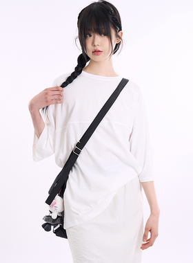 韩代Raucohouse Smooth incision over T-shirt 短袖宽松T恤百搭