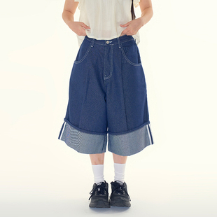 rolled 韩代Raucohouse fade pants 牛仔半腿裤 bermuda Non raw