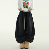 lined 加绒卫裤 soft banding 韩代24fleece unisex cotton pants