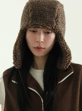韩国代购24F/W bokashi fleece trooper hat设计师秋冬加厚护耳帽