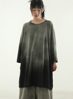 韩代24S/S gradation brushed cotton half tee (unisex)渐变T恤