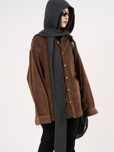 韩国代购Raucohouse Jaffray over corduroy shirt灯芯绒长袖衬衫