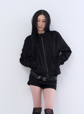lowear韩代 mono biker suede jacket 设计师款长袖夹克外套百搭