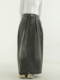捏褶牛仔裙女 pin 23S 韩国代购 denim pumpkin skirt tuck long