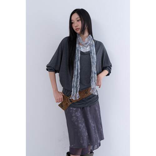 lowear韩代复古长袖连衣裙