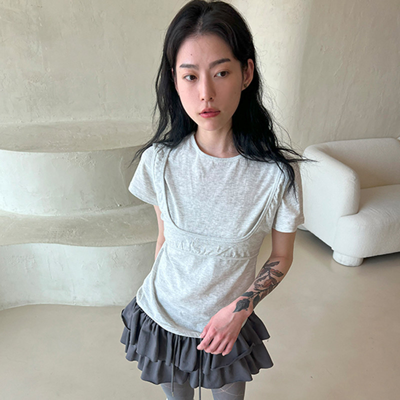 Localmansion韩代假两层短袖T