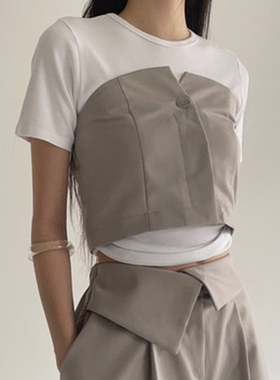 adelio韩代 zenda setup banding top 设计款背部绑带上衣 有套装