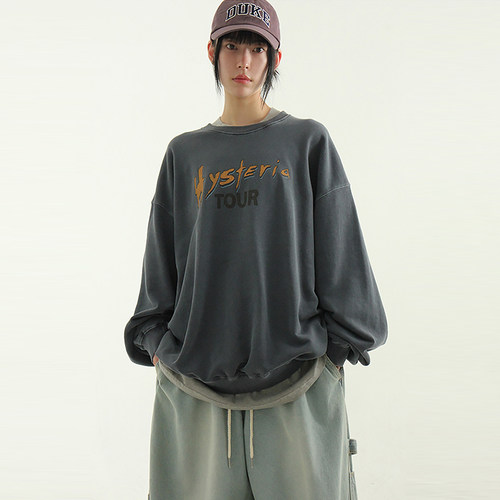 Localmansion韩代字母长袖卫衣