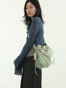 paper stopper bucket bag 斜挎单肩包休闲 韩国代购 时尚 double