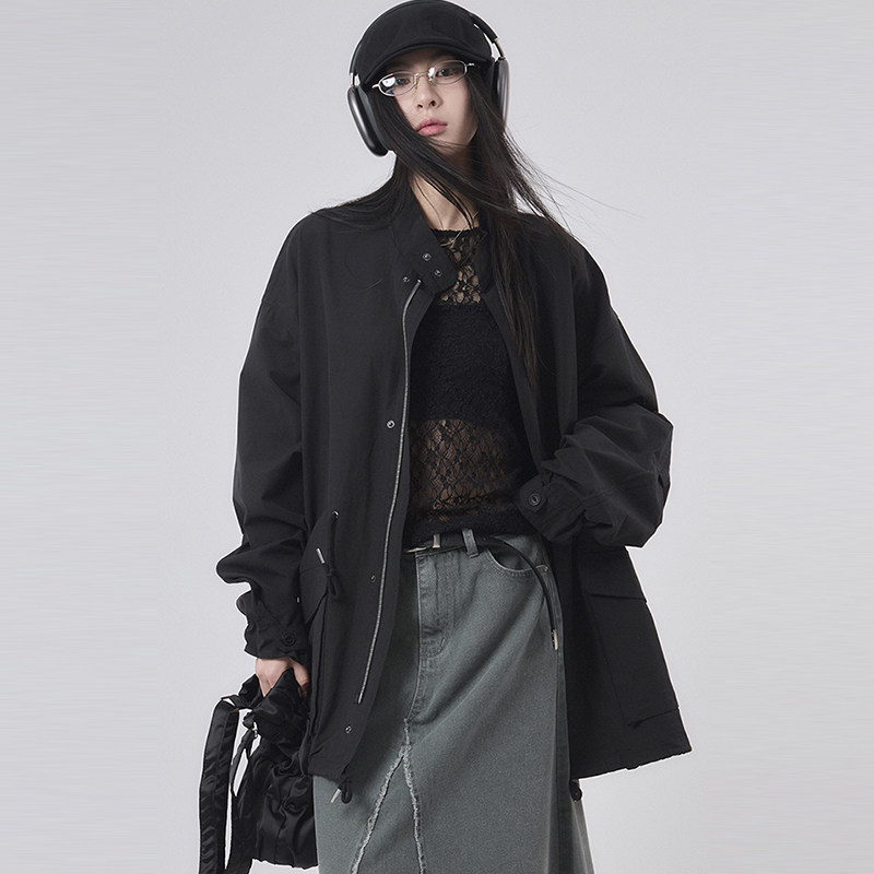 Raucohouse韩代抽绳夹克外套