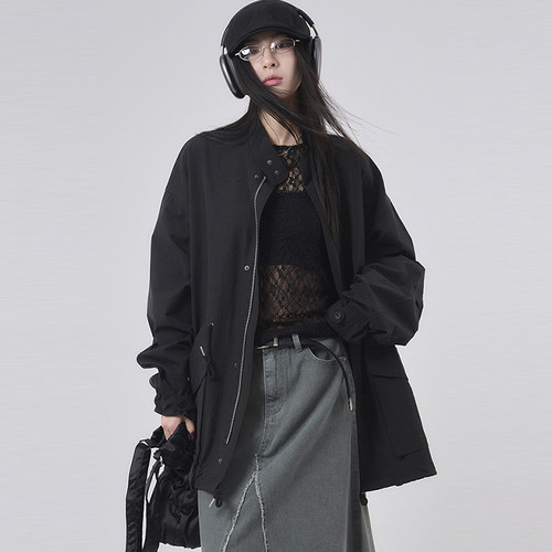 Raucohouse韩代抽绳夹克外套