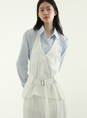 韩国代购25S/S halter neck clean paper sleeveless top挂脖背心