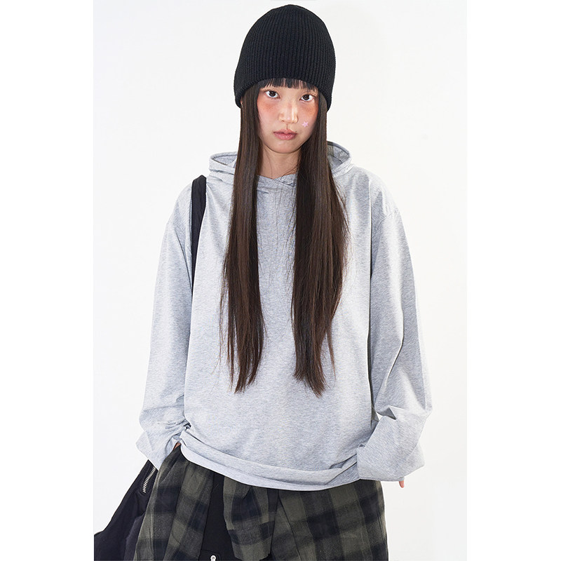 韩代Raucohouse Dupont sorona inner hood 宽松长袖连帽衫百搭