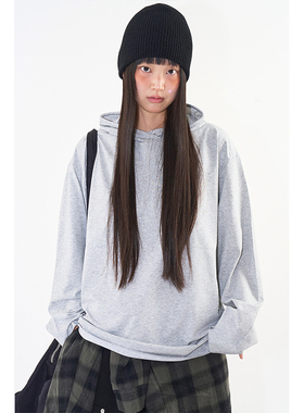 韩代Raucohouse Dupont sorona inner hood 宽松长袖连帽衫百搭