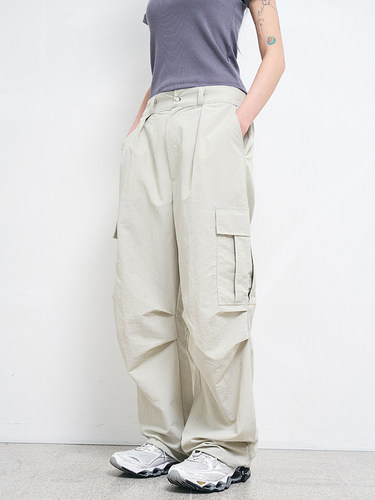 Raucohouse韩代口袋工装长裤