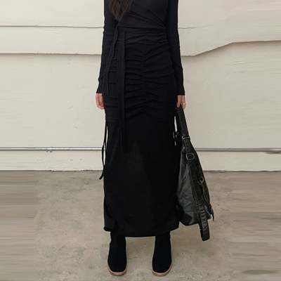 adeliolayeredshirringskirt