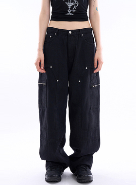 韩代Raucohouse Wickham vintage washed denim pants 工装牛仔裤