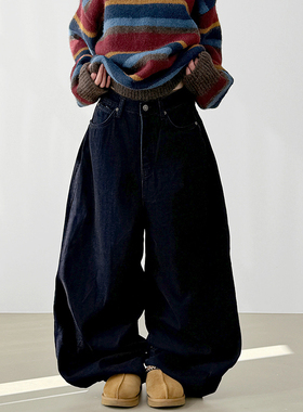韩国代购25F/W velour wide pants (unisex)设计师款百搭宽松长裤