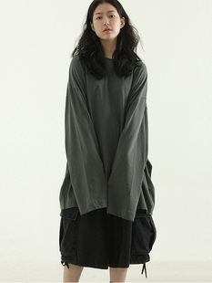 cotton silket tee 宽袖 百搭休闲垂感宽松 韩国代购 t恤衫 oversize