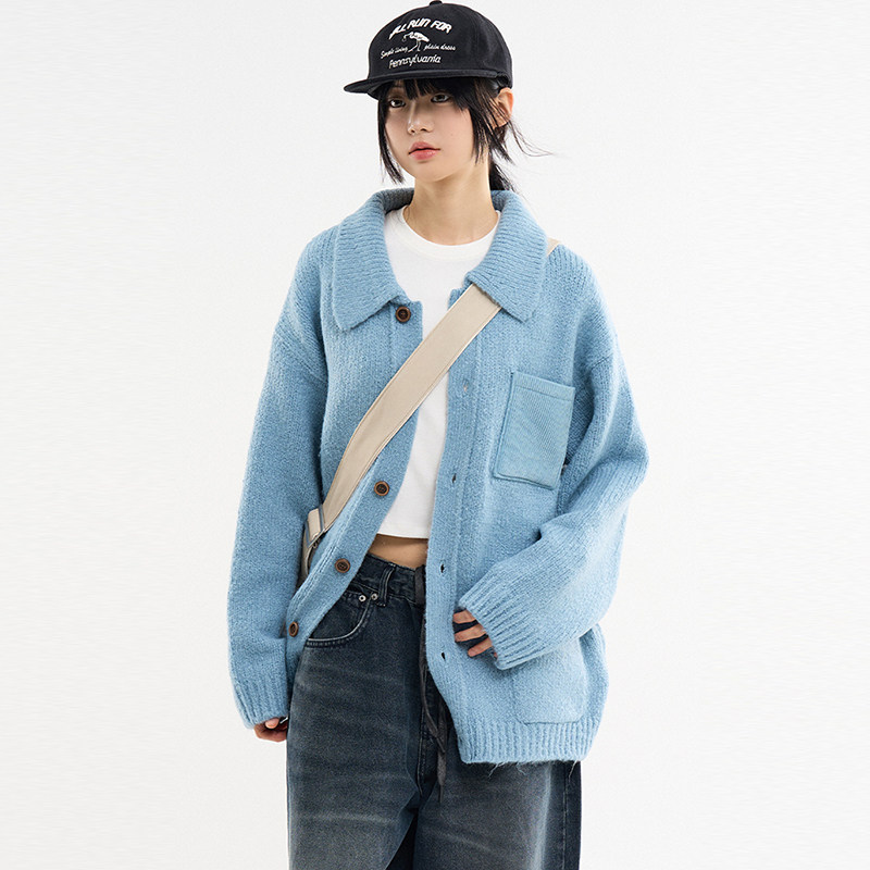 韩代Raucohouse Dalvík wool ribbed knit over cardigan 针织衫