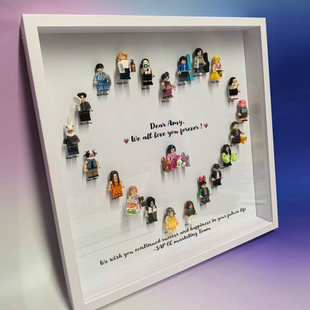 送领导退休纪念相框团队同事离职升职定制礼物兼容乐高人仔相框