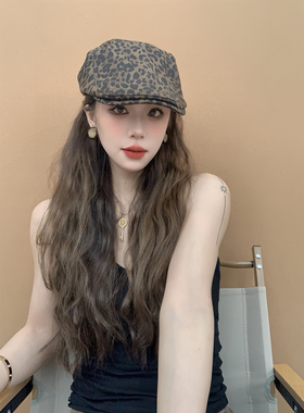 牛仔豹纹前进帽女四季可带休闲