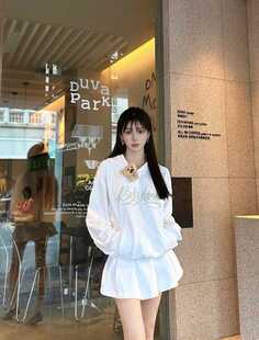 压褶帽衫 24早秋新款 连衣裙套头宽松休闲连帽卫衣 MARZO女士 13DE