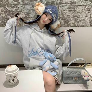 嵌入口袋玩偶帽衫 24秋冬新款 连帽加绒卫衣 MARZO男女同款 13DE