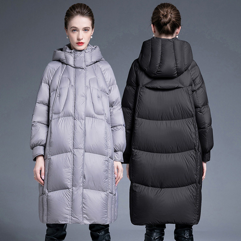 Down jacket 冬季新款羽绒服女中长款时尚宽松高端加厚外套保暖女