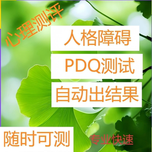 人格障碍测试PDQ-4心里测试人格障碍专业测试量表边缘自恋电子版