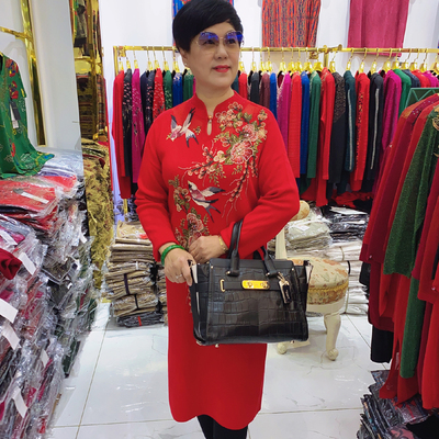 绣花羊毛改良旗袍连衣裙打底衫