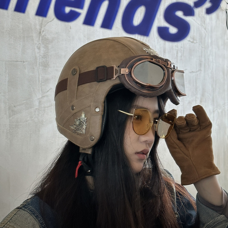 【150】3C认证巡航机车四季骑行摩托车四分之三盔几乎全新微瑕