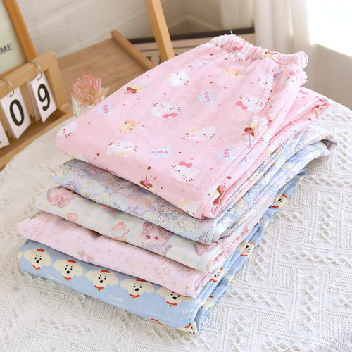 睡裤女长裤宽松卡通休闲长裤遛弯