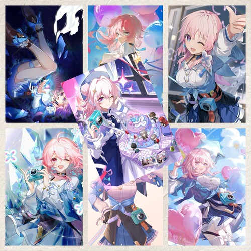 崩铁 三月七海报 墙贴追星爱豆周边卧室房间写真拍照布置背景海报