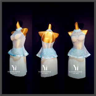 源美舞服专业拉丁舞恰恰 伦巴连衣裙定制 成人女短款小个子艺考服