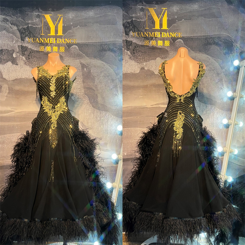 源美舞服专业摩登舞艺考服连量身定制班服团服装华尔兹舞衣
