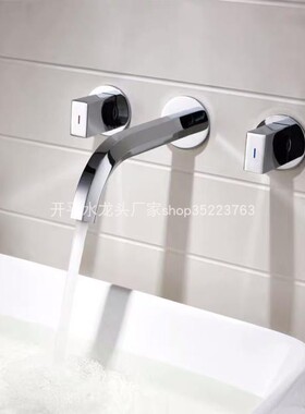 镀铬双把暗装面盆龙头暗装嵌入式入墙龙头墙出暗装龙头30332实拍
