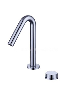 镀铬双孔斜管可转动面盆单把混水阀两件套分体台盆龙头30558实拍