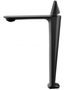 雅黑面盆龙头台上盆冷热龙头单孔单把 全铜黑色混水龙头30239实拍