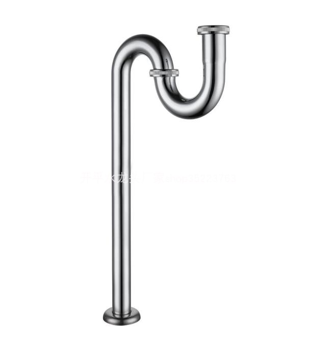 洗手盆S弯不锈钢镀铬排水管立式排水管面盆排水管下水器9160B实拍