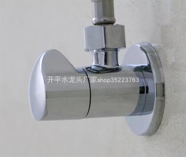 全铜电镀角阀 快开角阀 四分进水角阀 铜体逗号快开角阀7426实拍