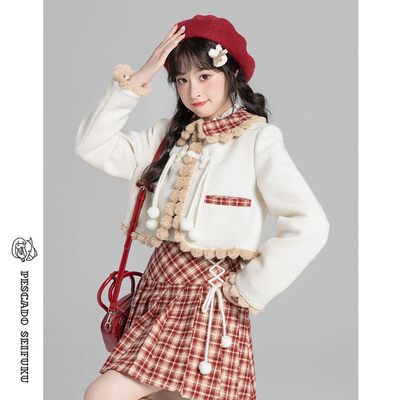 甜美小香风外套套装女春秋两件套